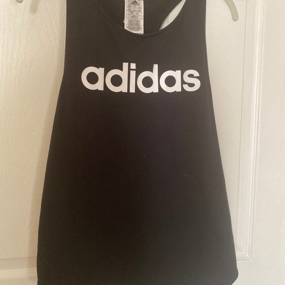 Adidas loose logo black tank